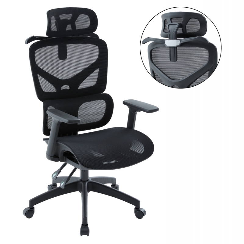 ΚΑΡΕΚΛΑ ΓΡΑΦΕΙΟΥ APEX HM1227.01 ΜΑΥΡO MESH & PP 70x66x113-130Υεκ ΚΑΡΕΚΛΑ ΓΡΑΦΕΙΟΥ APEX HM1227.01 ΜΑΥΡO MESH & PP 70x66x113-130Υεκ