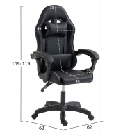 ΚΑΡΕΚΛΑ GAMING STRATUS HM1231.01 ΜΑΥΡΟ PVC--ΜΕ ΜΑΞIΛΑΡΑΚΙΑ ΜΕΣΗΣ/ΚΕΦΑΛΗΣ 60x59x117Υεκ ΚΑΡΕΚΛΑ GAMING STRATUS HM1231.01 ΜΑΥΡΟ PVC--ΜΕ ΜΑΞIΛΑΡΑΚΙΑ ΜΕΣΗΣ/ΚΕΦΑΛΗΣ 60x59x117Υεκ