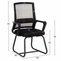 ΚΑΡΕΚΛΑ ΕΠΙΣΚΕΠΤΗ CASTER HM1228.01 PP--MESH--ΜΕΤΑΛΛΟ ΜΑΥΡΟ 46x52x94Υεκ ΚΑΡΕΚΛΑ ΕΠΙΣΚΕΠΤΗ CASTER HM1228.01 PP--MESH--ΜΕΤΑΛΛΟ ΜΑΥΡΟ 46x52x94Υεκ