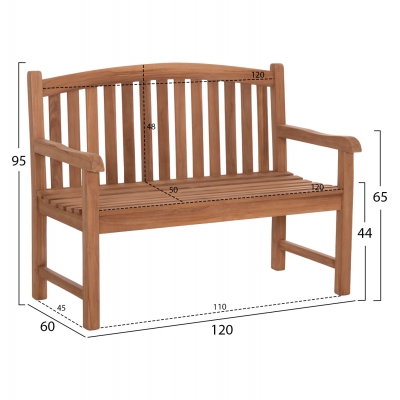 ΠΑΓΚΑΚΙ ΚΗΠΟΥ 2ΘΕΣΙΟ ELENA HM6651 ΞΥΛΟ TEAK--ΦΥΣΙΚΟ 120x60x95Υεκ. ΠΑΓΚΑΚΙ ΚΗΠΟΥ 2ΘΕΣΙΟ ELENA HM6651 ΞΥΛΟ TEAK--ΦΥΣΙΚΟ 120x60x95Υεκ.