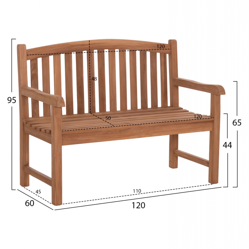 ΠΑΓΚΑΚΙ ΚΗΠΟΥ 2ΘΕΣΙΟ ELENA HM6651 ΞΥΛΟ TEAK--ΦΥΣΙΚΟ 120x60x95Υεκ. ΠΑΓΚΑΚΙ ΚΗΠΟΥ 2ΘΕΣΙΟ ELENA HM6651 ΞΥΛΟ TEAK--ΦΥΣΙΚΟ 120x60x95Υεκ.