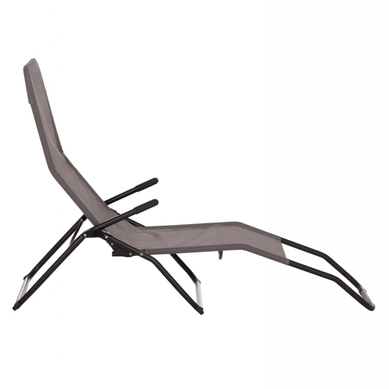 ΞΑΠΛΩΣΤΡΑ ΚΟΥΝΙΣΤΗ SWINGSAND HM6553.01 ΓΚΡΙ TEXTILENE--ΜΑΥΡΟ ΜΕΤΑΛΛΟ 143x60x94Υεκ