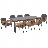 ΣΕΤ ΤΡΑΠΕΖΑΡΙΑΣ 9ΤΜΧ STAD HM10865.01 ΓΚΡΙ ΑΛΟΥΜΙΝΙΟ-SINTERED STONE TOP-OLEFIN