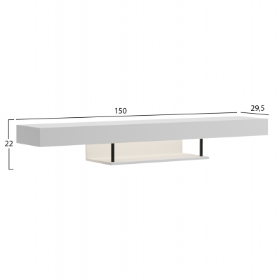 ΕΠΙΠΛΟ ΤΗΛΕΟΡΑΣΗΣ ΤΟΙΧΟΥ ME LED SAVOR HM18381.02 ΜΕΛΑΜΙΝΗ ΛΕΥΚΗ 150x29,5x22Υεκ ΕΠΙΠΛΟ ΤΗΛΕΟΡΑΣΗΣ ΤΟΙΧΟΥ ME LED SAVOR HM18381.02 ΜΕΛΑΜΙΝΗ ΛΕΥΚΗ 150x29,5x22Υεκ