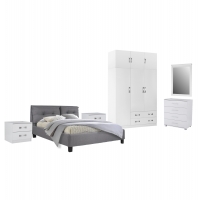 ΣΕΤ ΚΡΕΒΑΤΟΚΑΜΑΡΑΣ 6ΤΜΧ CARLY HM10884.05 ΜΕΛΑΜΙΝΗ ΛΕΥΚΗ-ΥΦΑΣΜΑ ΓΚΡΙ ΣΕΤ ΚΡΕΒΑΤΟΚΑΜΑΡΑΣ 6ΤΜΧ CARLY HM10884.05 ΜΕΛΑΜΙΝΗ ΛΕΥΚΗ-ΥΦΑΣΜΑ ΓΚΡΙ