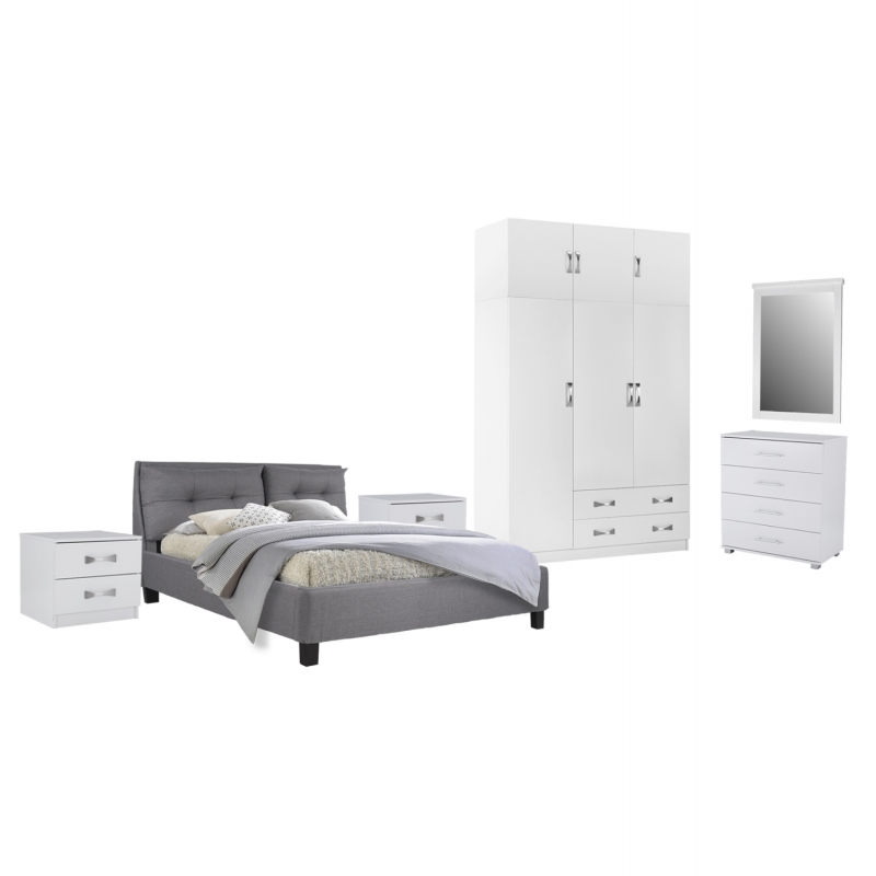 ΣΕΤ ΚΡΕΒΑΤΟΚΑΜΑΡΑΣ 6ΤΜΧ CARLY HM10884.05 ΜΕΛΑΜΙΝΗ ΛΕΥΚΗ-ΥΦΑΣΜΑ ΓΚΡΙ ΣΕΤ ΚΡΕΒΑΤΟΚΑΜΑΡΑΣ 6ΤΜΧ CARLY HM10884.05 ΜΕΛΑΜΙΝΗ ΛΕΥΚΗ-ΥΦΑΣΜΑ ΓΚΡΙ