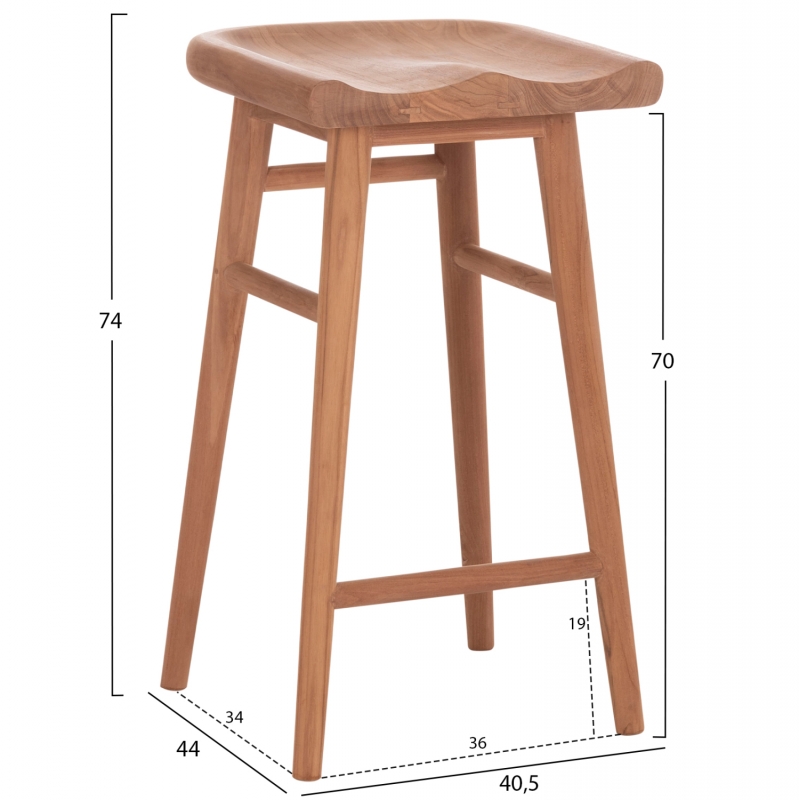 ΣΕΤ ΤΡΑΠΕΖΙ ΜΕ 2 ΣΚΑΜΠΟ ΜΠΑΡ BOLMAR HM10917 ΞΥΛΟ TEAK ΣΕ ΦΥΣΙΚΟ ΧΡΩΜΑ
