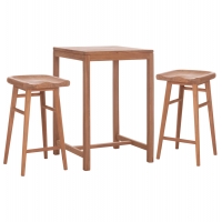 ΣΕΤ ΤΡΑΠΕΖΙ ΜΕ 2 ΣΚΑΜΠΟ ΜΠΑΡ BOLMAR HM10917 ΞΥΛΟ TEAK ΣΕ ΦΥΣΙΚΟ ΧΡΩΜΑ