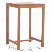 ΣΕΤ ΤΡΑΠΕΖΙ ΜΕ 2 ΣΚΑΜΠΟ ΜΠΑΡ PRESSCOT HM10918 ΞΥΛΟ TEAK ΣΕ ΦΥΣΙΚΟ ΧΡΩΜΑ