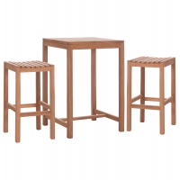 ΣΕΤ ΤΡΑΠΕΖΙ ΜΕ 2 ΣΚΑΜΠΟ ΜΠΑΡ PRESSCOT HM10918 ΞΥΛΟ TEAK ΣΕ ΦΥΣΙΚΟ ΧΡΩΜΑ