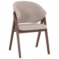 ΚΑΡΕΚΛΑ HANA HM9746.11 RUBBERWOOD ΣΕ ΚΑΡΥΔΙ ΧΡΩΜΑ-ΜΠΕΖ ΥΦΑΣΜΑ 55,5x60x85Yεκ.