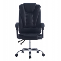 ΚΑΡΕΚΛΑ ΓΡΑΦΕΙΟΥ ΔΙΕΥΘΥΝΤΙΚΗ KYRON HM1221.01 ΜΑΥΡO PU--ΒΑΣΗ ΧΡΩΜΙΟΥ 65x46x112Υεκ
