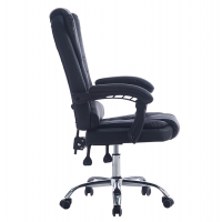 ΚΑΡΕΚΛΑ ΓΡΑΦΕΙΟΥ ΔΙΕΥΘΥΝΤΙΚΗ KYRON HM1221.01 ΜΑΥΡO PU--ΒΑΣΗ ΧΡΩΜΙΟΥ 65x46x112Υεκ