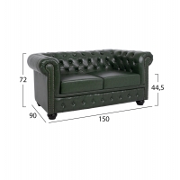 ΣΕΤ ΚΑΝΑΠΕΣ 2ΘΕΣΙΟΣ & 3ΘΕΣΙΟΣ HM10911.08 PU ΔΕΡΜΑ Τ.CHESTERFIELD ΚΥΠΑΡΙΣΣΙ