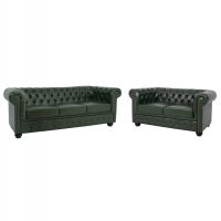 ΣΕΤ ΚΑΝΑΠΕΣ 2ΘΕΣΙΟΣ & 3ΘΕΣΙΟΣ HM10911.08 PU ΔΕΡΜΑ Τ.CHESTERFIELD ΚΥΠΑΡΙΣΣΙ