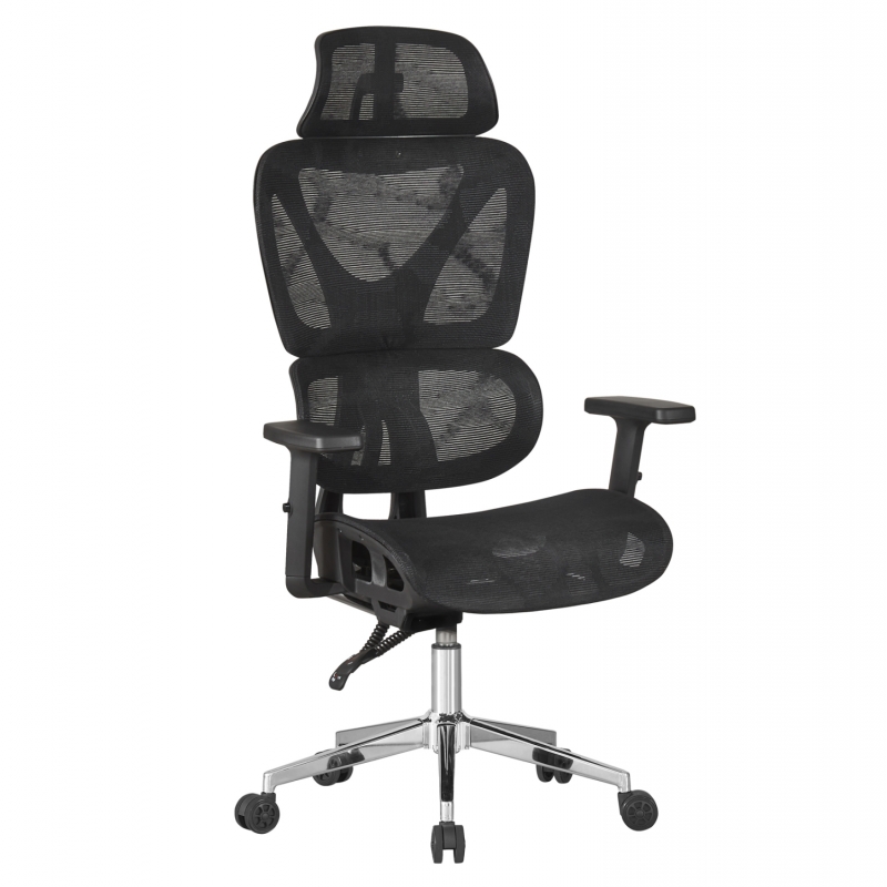 ΚΑΡΕΚΛΑ ΓΡΑΦΕΙΟΥ NOVAR HM1217.01 ΜΑΥΡO MESH--ΒΑΣΗ ΧΡΩΜΙΟΥ 51x49x129Υεκ ΚΑΡΕΚΛΑ ΓΡΑΦΕΙΟΥ NOVAR HM1217.01 ΜΑΥΡO MESH--ΒΑΣΗ ΧΡΩΜΙΟΥ 51x49x129Υεκ