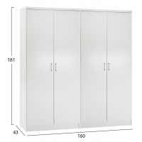 ΣΕΤ 2 ΝΤΟΥΛΑΠΕΣ 2ΦΥΛΛΕΣ JENNA HM11350.05 ΜΕΛΑΜΙΝΗ ΣΕ ΛΕΥΚΟ 160x43x181Υεκ ΣΕΤ 2 ΝΤΟΥΛΑΠΕΣ 2ΦΥΛΛΕΣ JENNA HM11350.05 ΜΕΛΑΜΙΝΗ ΣΕ ΛΕΥΚΟ 160x43x181Υεκ