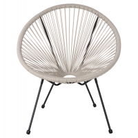 ΣΕΤ ΕΞΩΤΕΡΙΚΟΥ ΧΩΡΟΥ 3ΤΜΧ ACAPULCO HM11861.03 P.E.RATTAN ΕΚΡΟΥ-ΜΕΤΑΛΛΟ ΣΕ ΜΑΥΡΟ