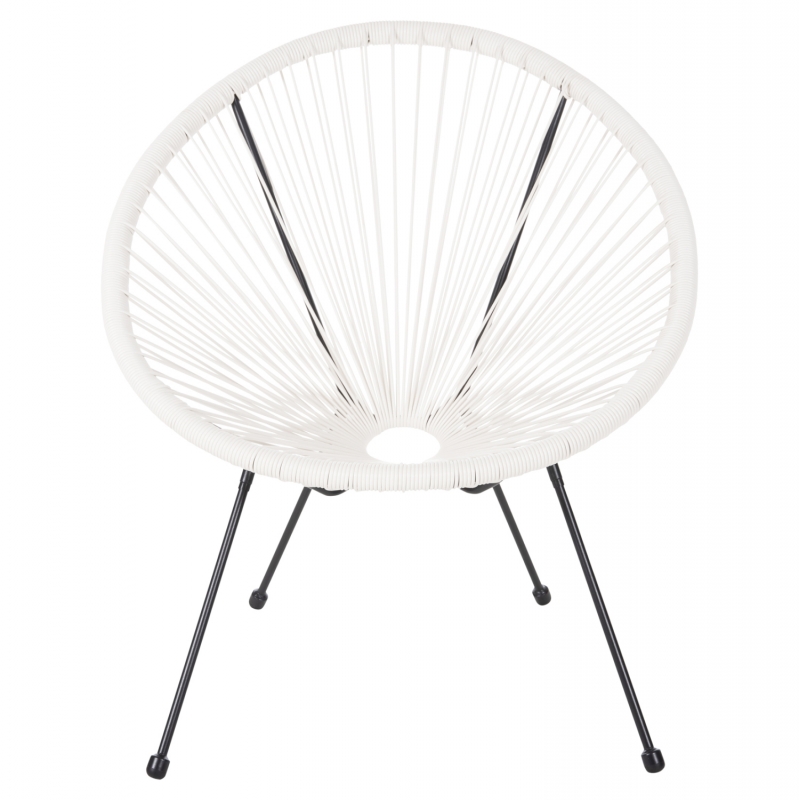 ΣΕΤ ΕΞΩΤΕΡΙΚΟΥ ΧΩΡΟΥ 3ΤΜΧ ACAPULCO HM11861.12 P.E.RATTAN ΛΕΥΚΟ-ΜΕΤΑΛΛΟ ΣΕ ΜΑΥΡΟ