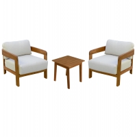 LOUNGE ΣΕΤ SOLARA HM10892 ΤΡΑΠΕΖΑΚΙ & 2 ΠΟΛΥΘΡΟΝΕΣ--ΞΥΛΟ ΑΚΑΚΙΑΣ--ΕΚΡΟΥ ΜΑΞΙΛΑΡΙΑ