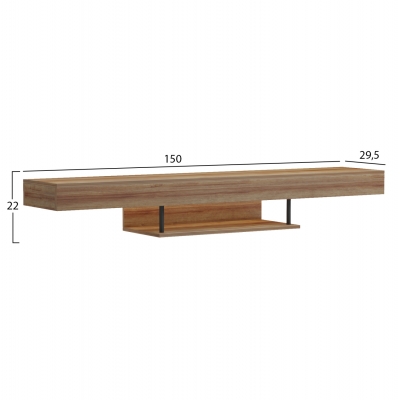 ΕΠΙΠΛΟ ΤΗΛΕΟΡΑΣΗΣ ΤΟΙΧΟΥ ME LED SAVOR HM18381.01 ΜΕΛΑΜΙΝΗ ΣΕ OAK 150x29,5x22Υεκ ΕΠΙΠΛΟ ΤΗΛΕΟΡΑΣΗΣ ΤΟΙΧΟΥ ME LED SAVOR HM18381.01 ΜΕΛΑΜΙΝΗ ΣΕ OAK 150x29,5x22Υεκ