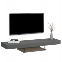 ΕΠΙΠΛΟ ΤΗΛΕΟΡΑΣΗΣ ΤΟΙΧΟΥ ME LED SAVOR HM18381.05 ΜΕΛΑΜΙΝΗ ΣΕ ΓΚΡΙ 150x29,5x22Υεκ