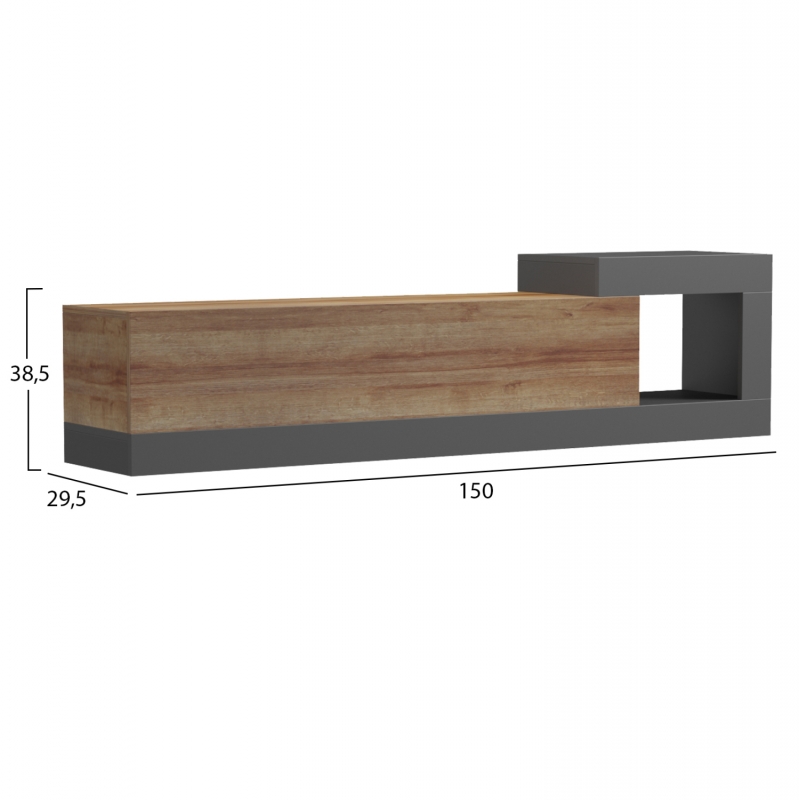 ΕΠΙΠΛΟ ΤΗΛΕΟΡΑΣΗΣ ΤΟΙΧΟΥ ESSENZA HM18372.13 ΜΕΛΑΜΙΝΗ OAK/ΓΚΡΙ 150x29.6x38.6Υεκ. ΕΠΙΠΛΟ ΤΗΛΕΟΡΑΣΗΣ ΤΟΙΧΟΥ ESSENZA HM18372.13 ΜΕΛΑΜΙΝΗ OAK/ΓΚΡΙ 150x29.6x38.6Υεκ.