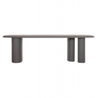 ΤΡΑΠΕΖΙ ΤΡΑΠΕΖΑΡΙΑΣ FIBER CEMENT ΟΒΑΛ GLEN HM6598.01 ΓΚΡΙ 260x95x75Υεκ