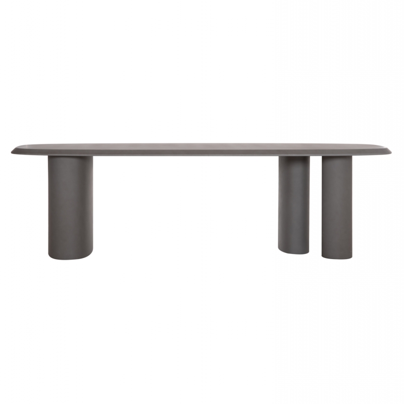 ΤΡΑΠΕΖΙ ΤΡΑΠΕΖΑΡΙΑΣ FIBER CEMENT ΟΒΑΛ GLEN HM6598.01 ΓΚΡΙ 260x95x75Υεκ