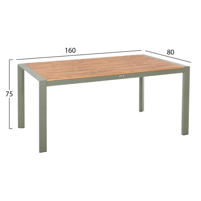 ΤΡΑΠΕΖΙ ΕΞΩΤ.ΧΩΡΟΥ GOYA HM6059.07 ΑΛΟΥΜΙΝΙΟ ΣE OLIVE GREEN & POLYWOOD 160X80Χ75Υεκ. ΤΡΑΠΕΖΙ ΕΞΩΤ.ΧΩΡΟΥ GOYA HM6059.07 ΑΛΟΥΜΙΝΙΟ ΣE OLIVE GREEN & POLYWOOD 160X80Χ75Υεκ.
