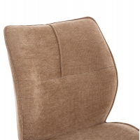 ΣΕΤ ΤΡΑΠΕΖΑΡΙΑΣ 7ΤΜΧ GAFF HM10935.03 MDF TOP ΚΑΡΥΔΙ--ΥΦΑΣΜΑ TAUPE & ΜΕΤΑΛΛΟ ΜΑΥΡΟ