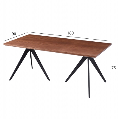 ΣΕΤ ΤΡΑΠΕΖΑΡΙΑΣ 7ΤΜΧ DRENNY HM10936.03 MDF TOP ΚΑΡΥΔΙ--ΥΦΑΣΜΑ TAUPE & ΜΕΤΑΛΛΟ ΜΑΥΡΟ