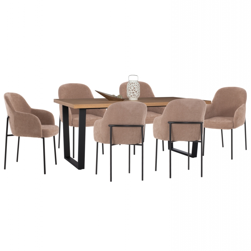 ΣΕΤ ΤΡΑΠΕΖΑΡΙΑΣ 7ΤΜΧ MANIDO HM10949.03 MDF TOP--ΥΦΑΣΜΑ TAUPE & ΜΕΤΑΛΛΟ ΜΑΥΡΟ ΣΕΤ ΤΡΑΠΕΖΑΡΙΑΣ 7ΤΜΧ MANIDO HM10949.03 MDF TOP--ΥΦΑΣΜΑ TAUPE & ΜΕΤΑΛΛΟ ΜΑΥΡΟ