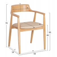 ΠΟΛΥΘΡΟΝΑ ΤΡΑΠΕΖΑΡΙΑΣ TARGA HM18336.11 RUBBERWOOD ΦΥΣΙΚΟ & PU ΕΚΡΟΥ 58x54x78Yεκ ΠΟΛΥΘΡΟΝΑ ΤΡΑΠΕΖΑΡΙΑΣ TARGA HM18336.11 RUBBERWOOD ΦΥΣΙΚΟ & PU ΕΚΡΟΥ 58x54x78Yεκ