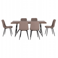 ΣΕΤ ΤΡΑΠΕΖΑΡΙΑΣ 7ΤΜΧ VIGOR HM21355 ΤΡΑΠΕΖΙ 180x90εκ ΜΕ 6 ΚΑΡΕΚΛΕΣ