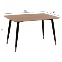 ΣΕΤ ΤΡΑΠΕΖΑΡΙΑΣ 5ΤΜΧ GAFF HM10847.02 MDF TOP ΦΥΣΙΚΟ--ΥΦΑΣΜΑ ΜΠΕΖ & ΜΕΤΑΛΛΟ ΜΑΥΡΟ