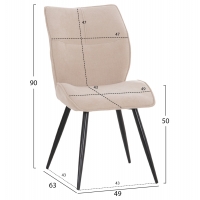 ΣΕΤ ΤΡΑΠΕΖΑΡΙΑΣ 5ΤΜΧ GAFF HM10847.02 MDF TOP ΦΥΣΙΚΟ--ΥΦΑΣΜΑ ΜΠΕΖ & ΜΕΤΑΛΛΟ ΜΑΥΡΟ