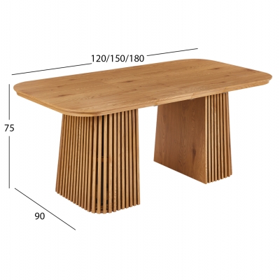 ΤΡΑΠΕΖΙ ΤΡΑΠΕΖΑΡΙΑΣ ΕΠΕΚΤΕΙΝΟΜΕΝΟ VERLO HM18436 MDF ΣΕ ΦΥΣΙΚΟ 120/150/180x90x75Υεκ. ΤΡΑΠΕΖΙ ΤΡΑΠΕΖΑΡΙΑΣ ΕΠΕΚΤΕΙΝΟΜΕΝΟ VERLO HM18436 MDF ΣΕ ΦΥΣΙΚΟ 120/150/180x90x75Υεκ.