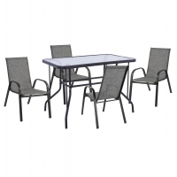 ΣΕΤ ΤΡΑΠΕΖΑΡΙΑΣ 5ΤΜΧ ADAM HM10897.01 ΤΡΑΠΕΖΙ 110x60εκ & 4 ΠΟΛΥΘΡΟΝΕΣ--ΓΚΡΙ ΣΕΤ ΤΡΑΠΕΖΑΡΙΑΣ 5ΤΜΧ ADAM HM10897.01 ΤΡΑΠΕΖΙ 110x60εκ & 4 ΠΟΛΥΘΡΟΝΕΣ--ΓΚΡΙ