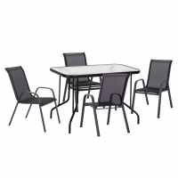 ΣΕΤ ΤΡΑΠΕΖΑΡΙΑΣ 5ΤΜΧ ADAM HM10897.03 ΤΡΑΠΕΖΙ 110x60εκ & 4 ΠΟΛΥΘΡΟΝΕΣ--ΜΑΥΡΟ ΣΕΤ ΤΡΑΠΕΖΑΡΙΑΣ 5ΤΜΧ ADAM HM10897.03 ΤΡΑΠΕΖΙ 110x60εκ & 4 ΠΟΛΥΘΡΟΝΕΣ--ΜΑΥΡΟ