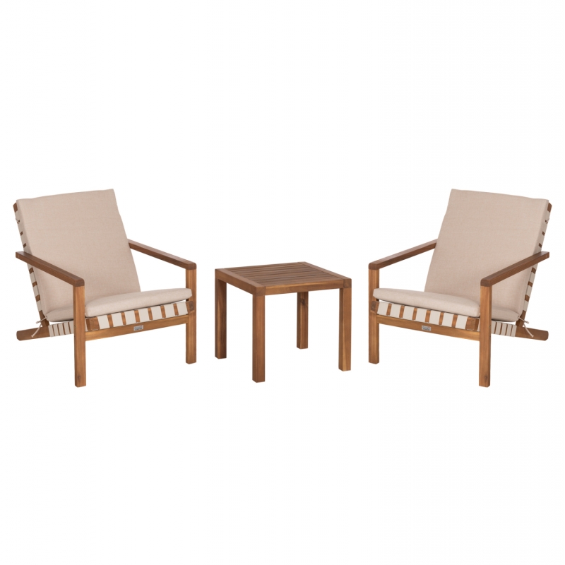 LOUNGE ΣΕΤ ΕΞ.ΧΩΡΟΥ 3ΤΜΧ DAME HM10982 ΞΥΛΟ ΑΚΑΚΙΑΣ--ΣΧΟΙΝΙ STRAP & ΜΑΞΙΛΑΡΙΑ ΣΕ ΜΠΕΖ