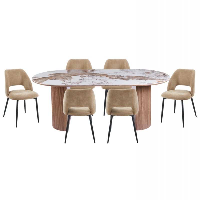 ΣΕΤ ΤΡΑΠΕΖΑΡΙΑΣ 7ΤΜΧ MARBLEX HM11391 ΚΕΡΑΜΙΚΟ TOP PANDORA--ΚΑΡΕΚΛΕΣ ΜΕ ΥΦΑΣΜΑ TAUPE ΣΕΤ ΤΡΑΠΕΖΑΡΙΑΣ 7ΤΜΧ MARBLEX HM11391 ΚΕΡΑΜΙΚΟ TOP PANDORA--ΚΑΡΕΚΛΕΣ ΜΕ ΥΦΑΣΜΑ TAUPE