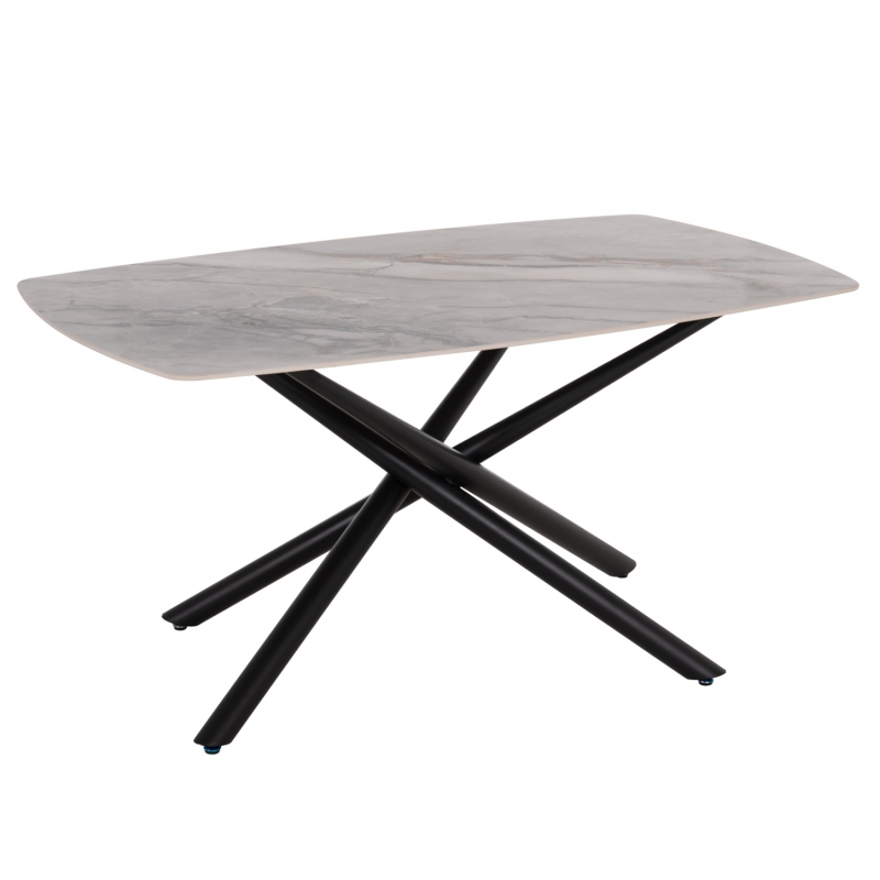 ΤΡΑΠΕΖΙ ΤΡΑΠΕΖΑΡΙΑΣ ISKA HM18420 ΚΕΡΑΜΙΚΟ TOP ΣΕ ΛΕΥΚΟ/ΚΑΦΕ ΜΑΡΜΑΡΟ 160x90x79Υεκ