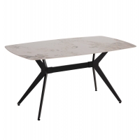 ΤΡΑΠΕΖΙ ΤΡΑΠΕΖΑΡΙΑΣ AIKA HM18421 ΚΕΡΑΜΙΚΟ TOP ΣΕ ΛΕΥΚΟ/ΧΡΥΣΟ ΜΑΡΜΑΡΟ 160x90x79Υεκ