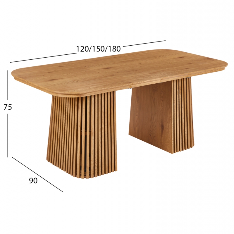 ΣΕΤ ΤΡΑΠΕΖΑΡΙΑΣ 7ΤΜΧ ΕΠΕΚΤΕΙΝΟΜΕΝΟ CORNEL HM12107.02 MDF--ΥΦΑΣΜΑ ΜΠΕΖ