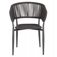 ΠΟΛΥΘΡΟΝΑ ΑΛΟΥΜΙΝΙΟΥ EULO HM5783.21 ΓΚΡΙ-TWISTED RATTAN ΓΚΡΙ 57x63x77Υεκ.