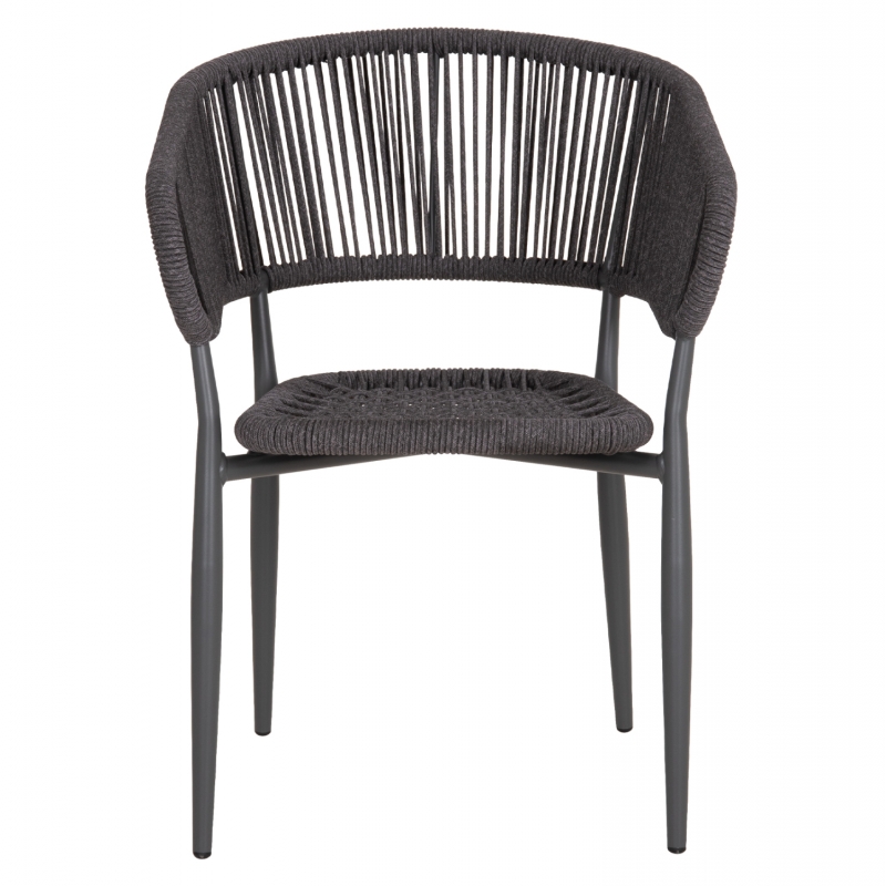ΠΟΛΥΘΡΟΝΑ ΑΛΟΥΜΙΝΙΟΥ EULO HM5783.21 ΓΚΡΙ-TWISTED RATTAN ΓΚΡΙ 57x63x77Υεκ.