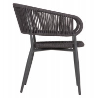 ΠΟΛΥΘΡΟΝΑ ΑΛΟΥΜΙΝΙΟΥ EULO HM5783.21 ΓΚΡΙ-TWISTED RATTAN ΓΚΡΙ 57x63x77Υεκ.