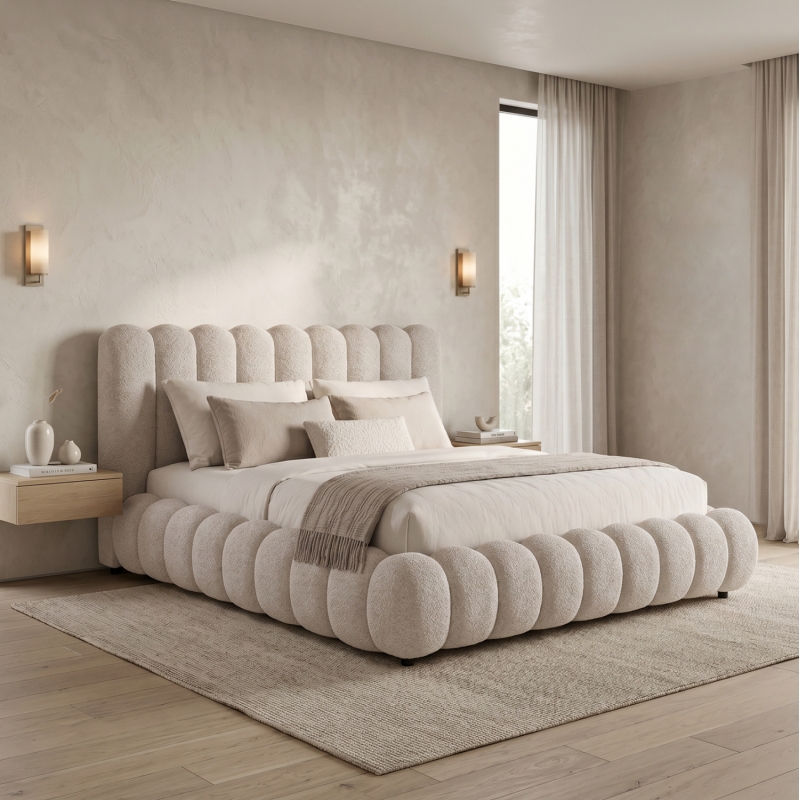 ΚΡΕΒΑΤΙ ΥΠΕΡΔΙΠΛΟ BUBBLE SM758.03 ΜΠΕΖ CHENILLE ΥΦΑΣΜΑ ΓΙΑ ΣΤΡΩΜΑ 180x200εκ ΚΡΕΒΑΤΙ ΥΠΕΡΔΙΠΛΟ BUBBLE SM758.03 ΜΠΕΖ CHENILLE ΥΦΑΣΜΑ ΓΙΑ ΣΤΡΩΜΑ 180x200εκ