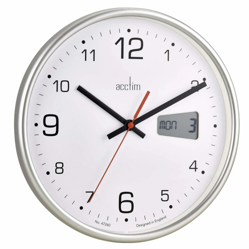 Acctim - Ρολόι Τοίχου Με Ψηφιακή Ημερομηνία 27cm Kalendar Acctim - Ρολόι Τοίχου Με Ψηφιακή Ημερομηνία 27cm Kalendar